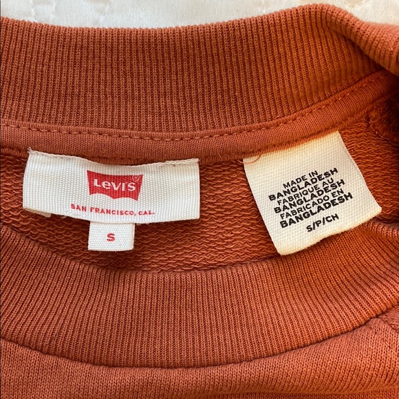 Levi's Rust Crewneck Semi-Cropped Sweatshirt Terracotta | Small - Picture 5 of 7